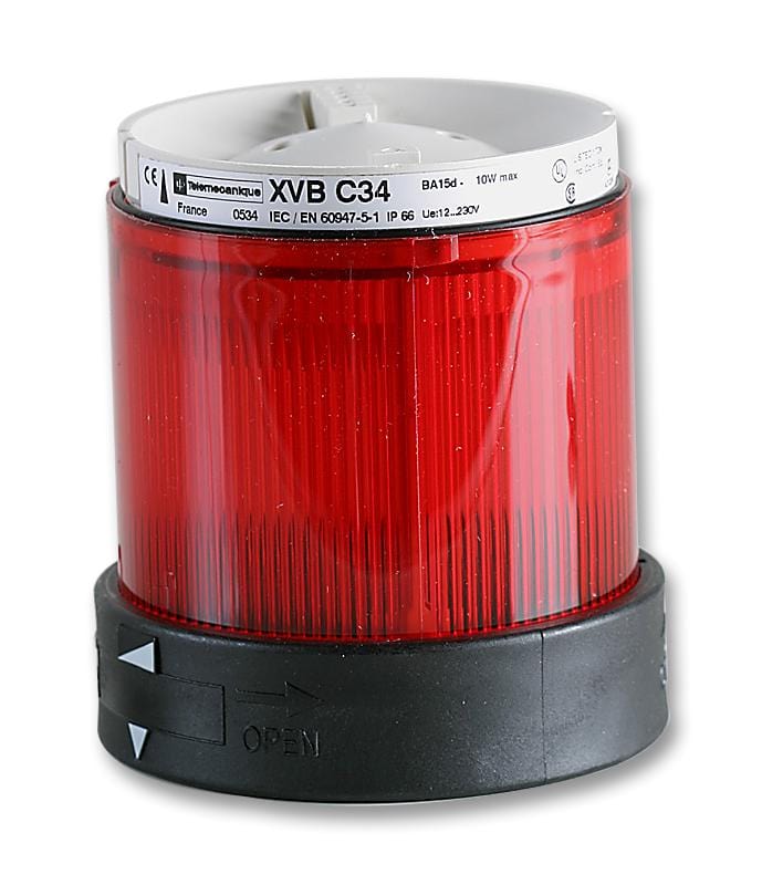 SCHNEIDER ELECTRIC Visual Signal Indicator Units XVB-C2B4 LENS UNIT, LED, 24V, RED SCHNEIDER ELECTRIC 3715589 XVB-C2B4