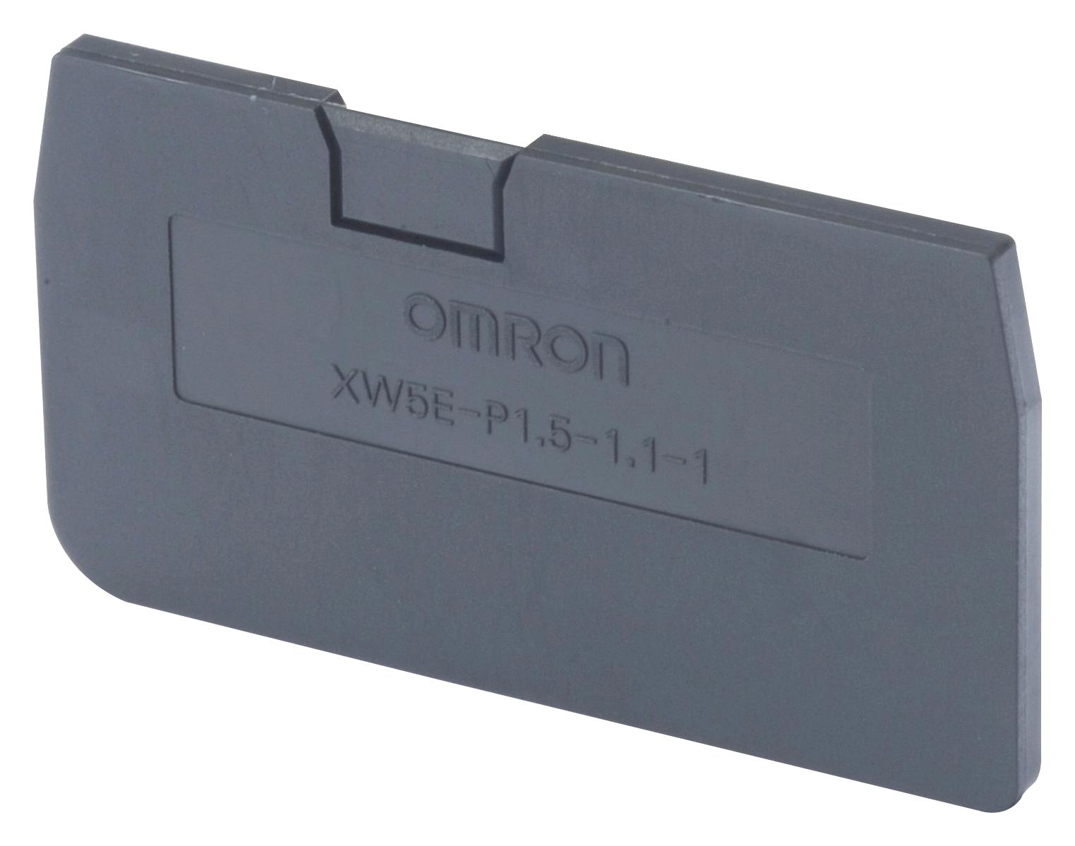 OMRON Terminal Block Accessories XW5E-P1.5-1.2-1 END COVER, DIN RAIL TERMINAL BLOCK OMRON 2578842 XW5E-P1.5-1.2-1