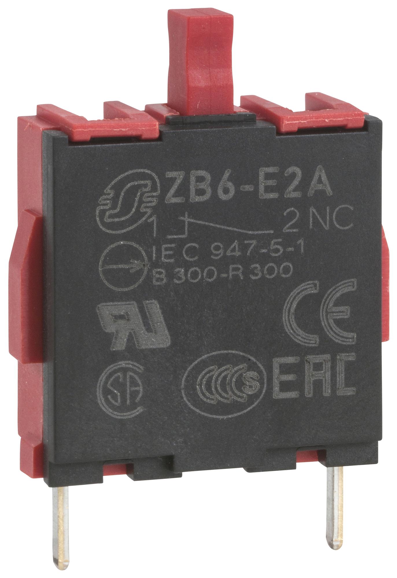 SCHNEIDER ELECTRIC Contact Blocks ZB6E2A CONTACT BLOCK, 2POLE, TH SCHNEIDER ELECTRIC 3114912 ZB6E2A