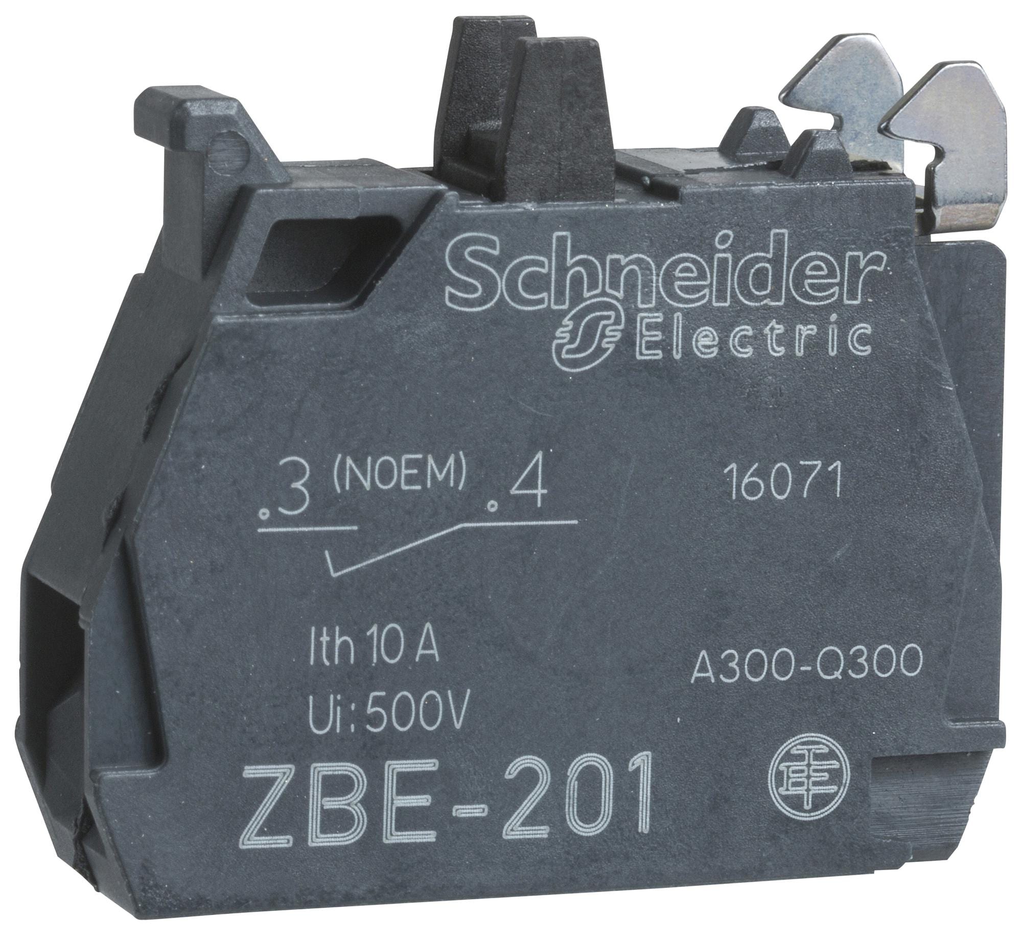 SCHNEIDER ELECTRIC Contact Blocks ZBE1019 CONTACT BLOCK, 1POLE, SCREW SCHNEIDER ELECTRIC 3114917 ZBE1019