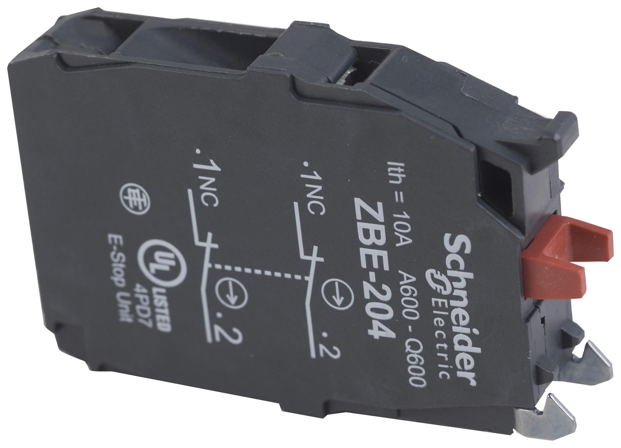 SCHNEIDER ELECTRIC Contact Blocks ZBE504 CONTACT BLOCK, 1.1A, 125V, CLAMP SCHNEIDER ELECTRIC 3114925 ZBE504