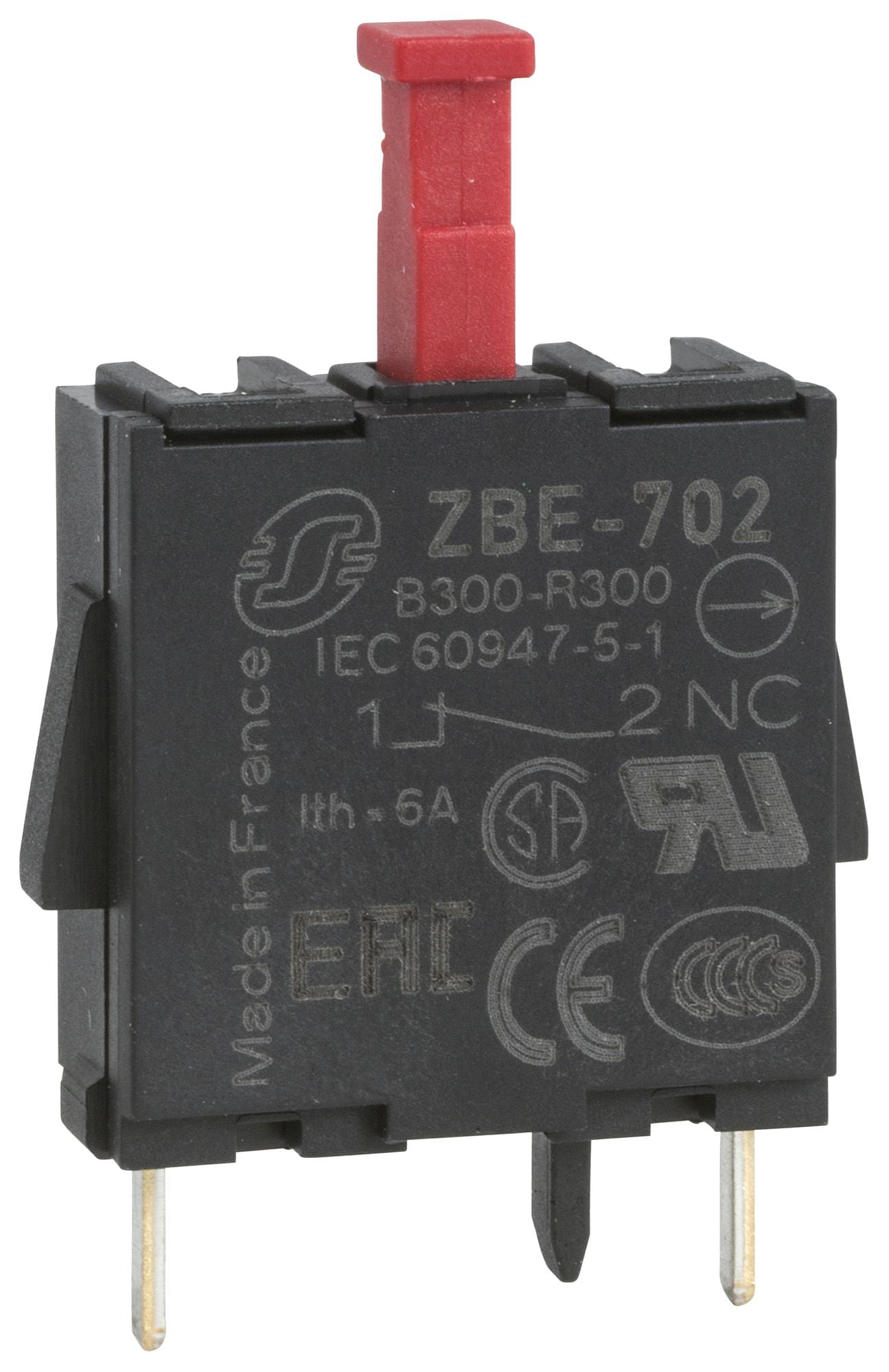 SCHNEIDER ELECTRIC Contact Blocks ZBE702 CONTACT BLOCK, 3A, 120VAC, TH SCHNEIDER ELECTRIC 3215216 ZBE702